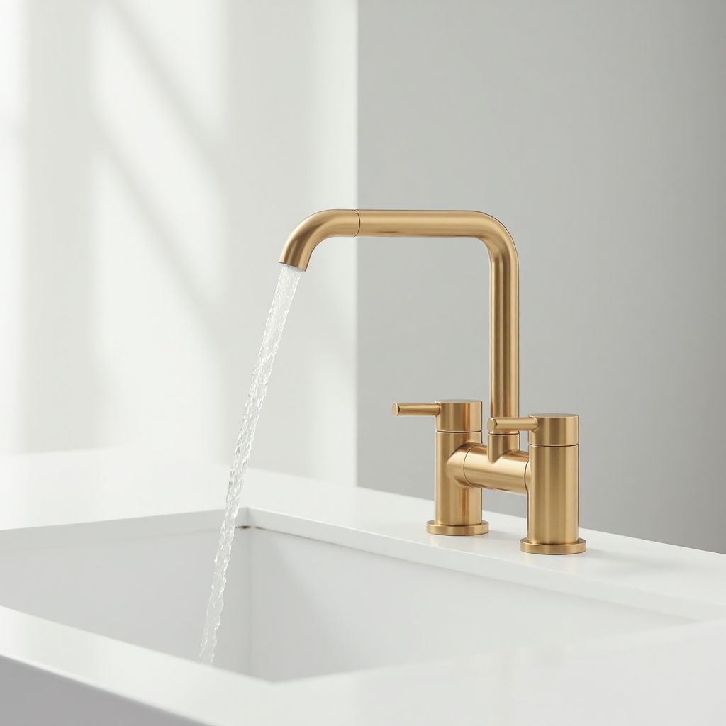 Brass Bridge Faucet with Sprayer